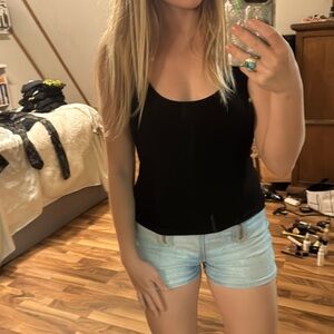 Alice and Olivia Black Silk Tank